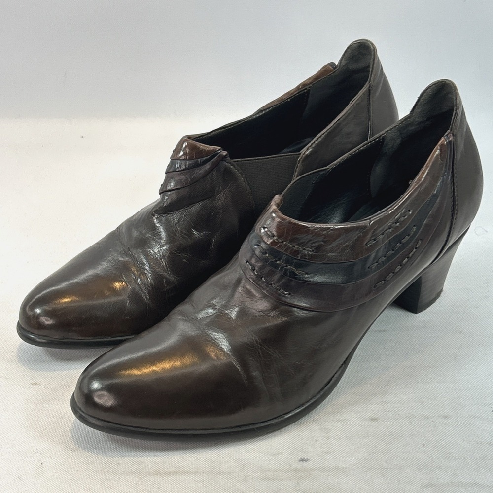 EVERYBODY by BZ Moda Heels Women's 41EU 10.5US Brown Leather Y2k Ankle Booties